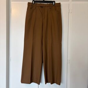 Banana Republic 100% Wool Caramel Wide-Leg Trousers